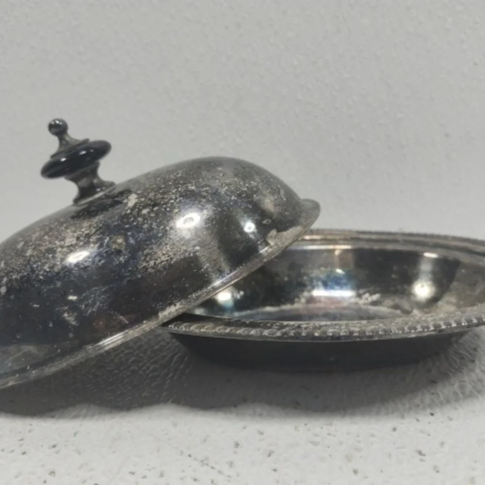 Silverplate Small Oval Serving Dish With Cover Home Dining Kitchen Entertaining